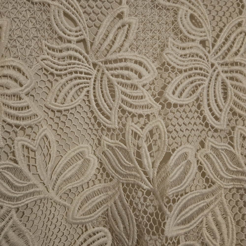 Lane Bryant-Cream Sweater with Lace Front Overlay-Plus Size 18/20 - Picture 4 of 6